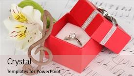  Presentation with treble clef - Slide set consisting of groom march - treble clef flower and box background and a  colored foreground