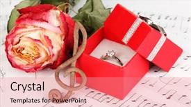  Presentation with treble clef - Beautiful slide set featuring groom march - treble clef rose and box backdrop and a  colored foreground