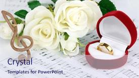  Presentation with treble clef - Cool new slides with groom march - treble clef roses and box backdrop and a sky blue colored foreground