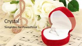  Presentation with treble clef - Theme with groom march - treble clef roses and box background and a lemonade colored foreground