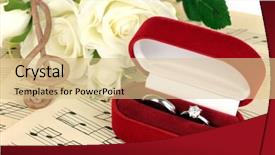  Presentation with treble clef - PPT layouts having groom march - treble clef roses and box background and a lemonade colored foreground