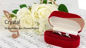  Presentation with treble clef - Presentation consisting of groom march - treble clef roses and box background and a  colored foreground