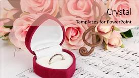  Presentation with treble clef - Beautiful slide deck featuring groom march - treble clef roses and box backdrop and a coral colored foreground