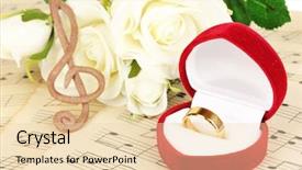  Presentation with treble clef - Colorful slide deck enhanced with groom march - treble clef roses and box backdrop and a lemonade colored foreground