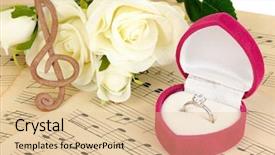  Presentation with treble clef - Beautiful presentation design featuring groom march - treble clef roses and box backdrop and a  colored foreground