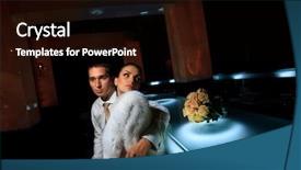  Presentation with lounge - Presentation theme having groom next to bar background and a wine colored foreground