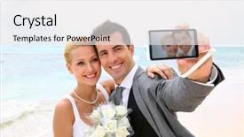 Presentation with bride - Presentation theme having groom taking picture of themselves background and a white colored foreground