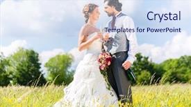  Presentation with sparkling wine - Slide set having groom toasting with sparkling wine background and a  colored foreground