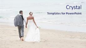  Presentation with bride - Beautiful slides featuring mariage - back view of bride backdrop and a sky blue colored foreground