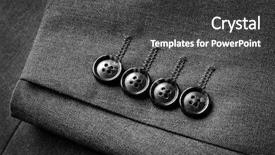  Presentation with formal - Presentation theme enhanced with groom wears - closeup of suit buttons background and a dark gray colored foreground