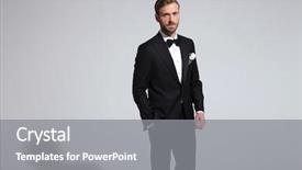  Presentation with elegant - Cool new theme with groom wears - young elegant man wearing tuxedo backdrop and a gray colored foreground