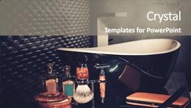  Presentation with men grooming - Colorful slide deck enhanced with men grooming - gentleman's accessories in a luxury backdrop and a gray colored foreground