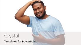  Presentation with wax - Audience pleasing presentation theme consisting of grooming-hairstyling-and-people-concept backdrop and a light gray colored foreground