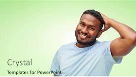  Presentation with young happy people smiling - Theme having grooming-hairstyling-and-people-concept background and a cream colored foreground