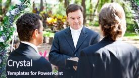  Presentation with christian wedding - Beautiful slides featuring grooms at a gay wedding backdrop and a tawny brown colored foreground