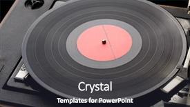  Presentation with old music - Cool new presentation design with groove - picture of old music player backdrop and a dark gray colored foreground