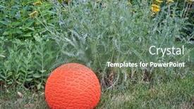  Presentation with sand textured - PPT theme featuring grooved-and-textured-heavy-rubber background and a gray colored foreground