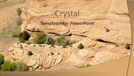  Presentation with rock - Colorful theme enhanced with navajo tribe - grooves and round rock formations backdrop and a coral colored foreground