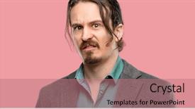  Presentation with tongue - Colorful theme enhanced with gross - handsome young man feeling disgusted backdrop and a coral colored foreground