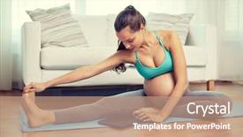  Presentation with woman sport - Cool new slide deck with grossesse - pregnancy sport people and technology backdrop and a coral colored foreground