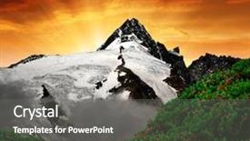  Presentation with national - Presentation theme consisting of grossglockner-national-park-hohe-tauern background and a gray colored foreground