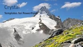  Presentation with national - Colorful PPT theme enhanced with grossglockner-national-park-hohe-tauern backdrop and a teal colored foreground
