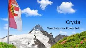  Presentation with salzburg - Amazing PPT theme having grossglockner with flag of salzburg national park hohe tauern austria backdrop and a light blue colored foreground