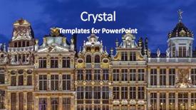  Presentation with brussels - Slide deck having grote markt in brussels belgium background and a ocean colored foreground