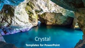  Presentation with geological - PPT theme consisting of grottoes-rosh-ha-nikra-geological background and a ocean colored foreground