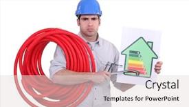  Presentation with energy efficiency - Slide deck featuring grouch - grumpy man giving a property background and a lemonade colored foreground