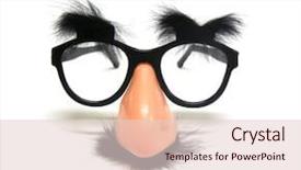  Presentation with theme - Slide set with groucho marx - photo of a fake mask background and a lemonade colored foreground