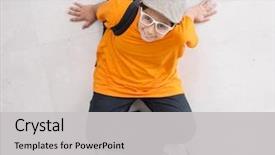  Presentation with cute - Beautiful PPT theme featuring kids back ground - cute boy posing at home backdrop and a  colored foreground