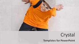  Presentation with cute - Amazing PPT layouts having kids back ground - cute boy posing at home backdrop and a  colored foreground