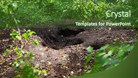  Presentation with ground handling - Slide deck with ground - habitat of comodo dragon background and a  colored foreground