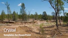  Presentation with flood - Slides having ground after a flash flood background and a coral colored foreground