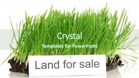  Presentation with white green - Theme consisting of ground as concept of land background and a tawny brown colored foreground