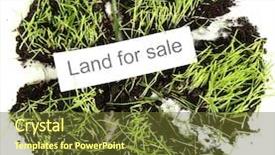  Presentation with white green - Presentation theme enhanced with ground as concept of land background and a tawny brown colored foreground