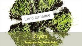  Presentation with grass texture on green - Beautiful slides featuring ground as concept of land backdrop and a tawny brown colored foreground