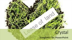  Presentation with green and purple mardi gras - Theme consisting of ground as concept of land background and a yellow colored foreground