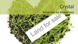  Presentation with white green - PPT theme enhanced with ground as concept of land background and a yellow colored foreground