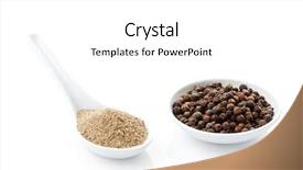  Presentation with pepper - PPT layouts featuring ground black pepper and peppercorns background and a white colored foreground