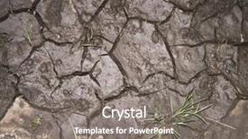  Presentation with dirt - Beautiful PPT theme featuring ground cracked dirt background backdrop and a gray colored foreground