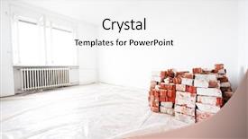  Presentation with home renovation - Slide deck with ground improvement - home renovation background and a  colored foreground