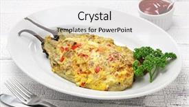  Presentation with eggplant - Slide deck with ground pork filipino food background and a white colored foreground