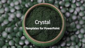  Presentation with spirulina - Beautiful slide set featuring spirulina and spirulina in pills backdrop and a tawny brown colored foreground