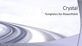  Presentation with tracks - Audience pleasing presentation consisting of ice storm - curly tired tracks fading backdrop and a sky blue colored foreground