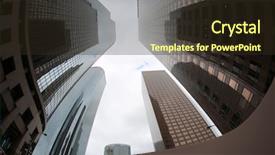  Presentation with downtown los angeles - Slide set consisting of ground up sky scraper background and a wine colored foreground