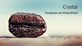  Presentation with coffee - Presentation design enhanced with ground water - background with a coffee bean background and a light blue colored foreground