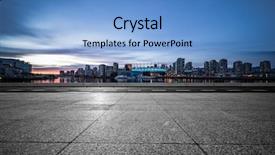  Presentation with car parking lot - Colorful slide deck enhanced with ground water - empty parking lots of vancouver backdrop and a light blue colored foreground