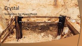  Presentation with framework - PPT layouts featuring grounding instalaltion underground metal framework background and a lemonade colored foreground